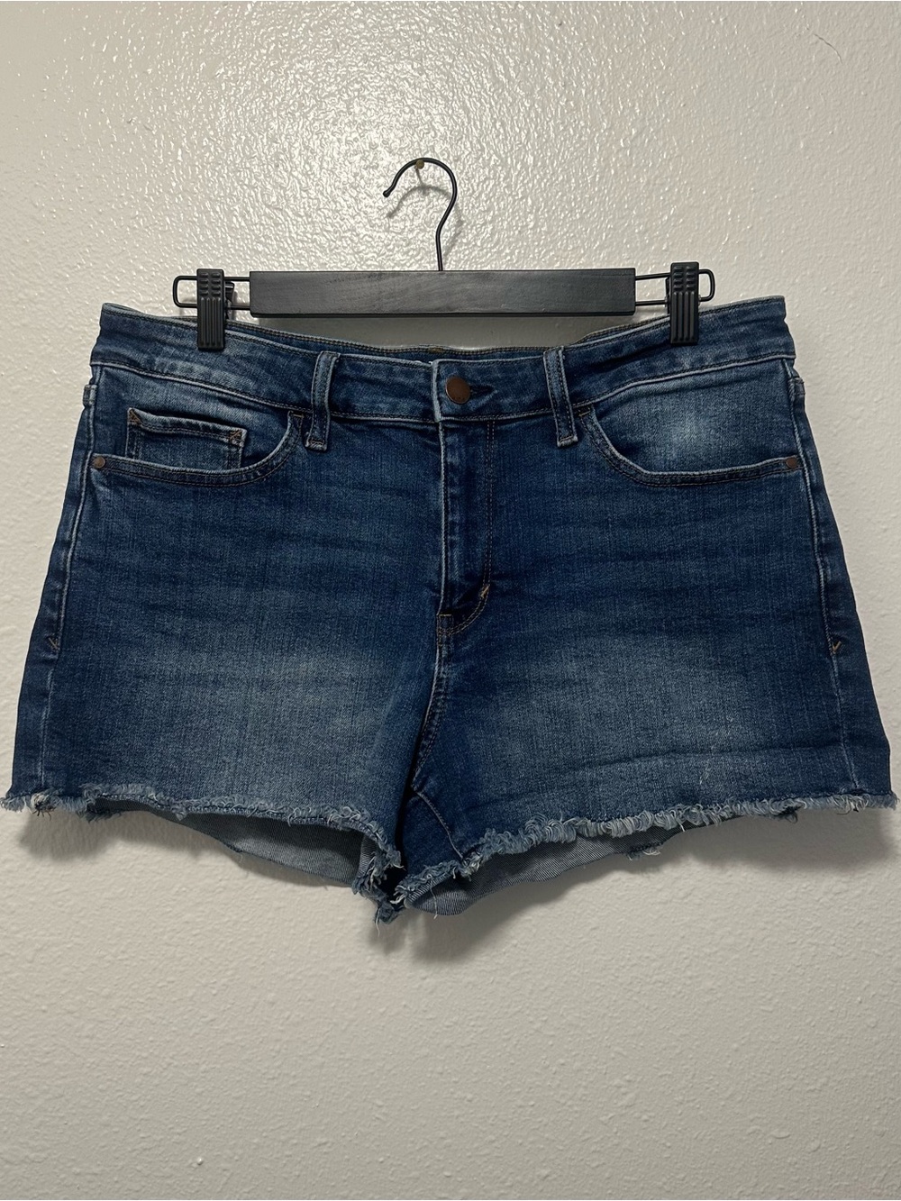 a.n.a Women's Dark Blue Denim Cutoff Shorts
